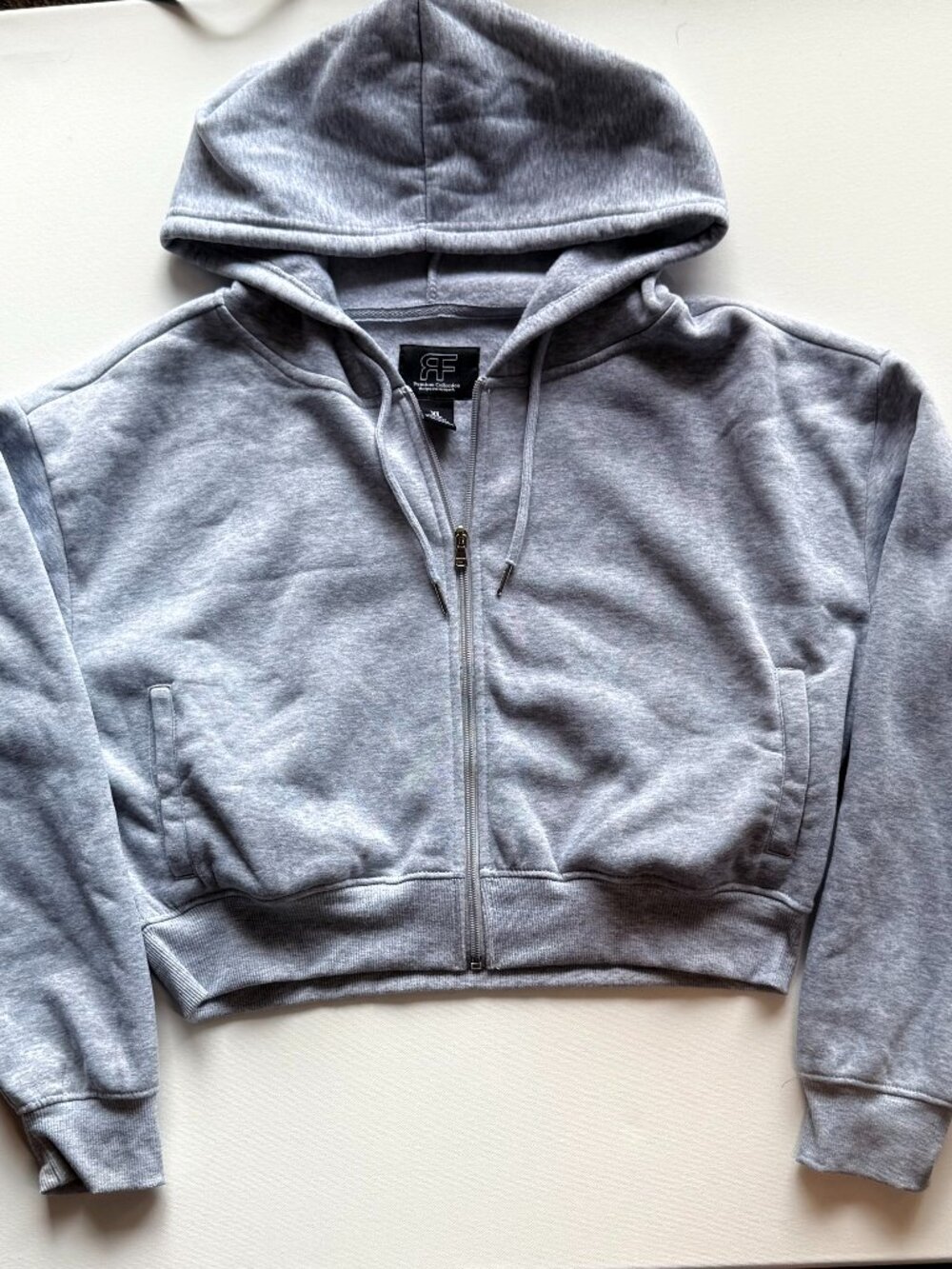 RF Premium Collection Zip-up Cropped Hoodie